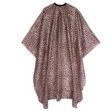 Waterproof Leopard Hair Cutting Cape - 64" X 56" Salon Cape with Adjustable Neck