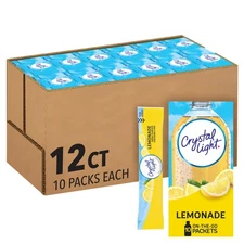 Lemonade Naturally Flavored Powdered Drink Mix, 120 ct Pack, 12 Boxes of 10 O...
