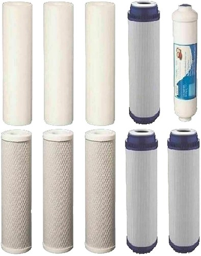 GE Pre & Post Filter Set Compatible With Select GE Under Sink Filtration Systems Including GXRQ18NBN, GNRQ18NBN, GXRV40TBN, Replace Every 6 Months, FQ18PN