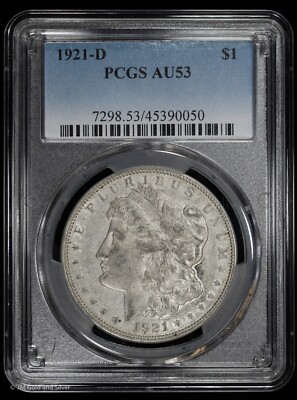 1921-D $1 Morgan Silver Dollar PCGS AU 53 | eBay