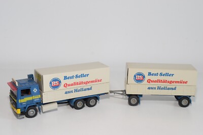 B19 1:50 TEKNO VOLVO F12 TURBO 6 TRUCK WITH TRAILER EDEKA OOSTERWIJK NEUWERTIG.