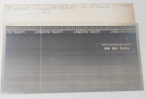 1974 Harness Racing Laurel Raceway MD Wallkill Paddy w/ W. Roberts Single Shaft - Picture 2 of 3