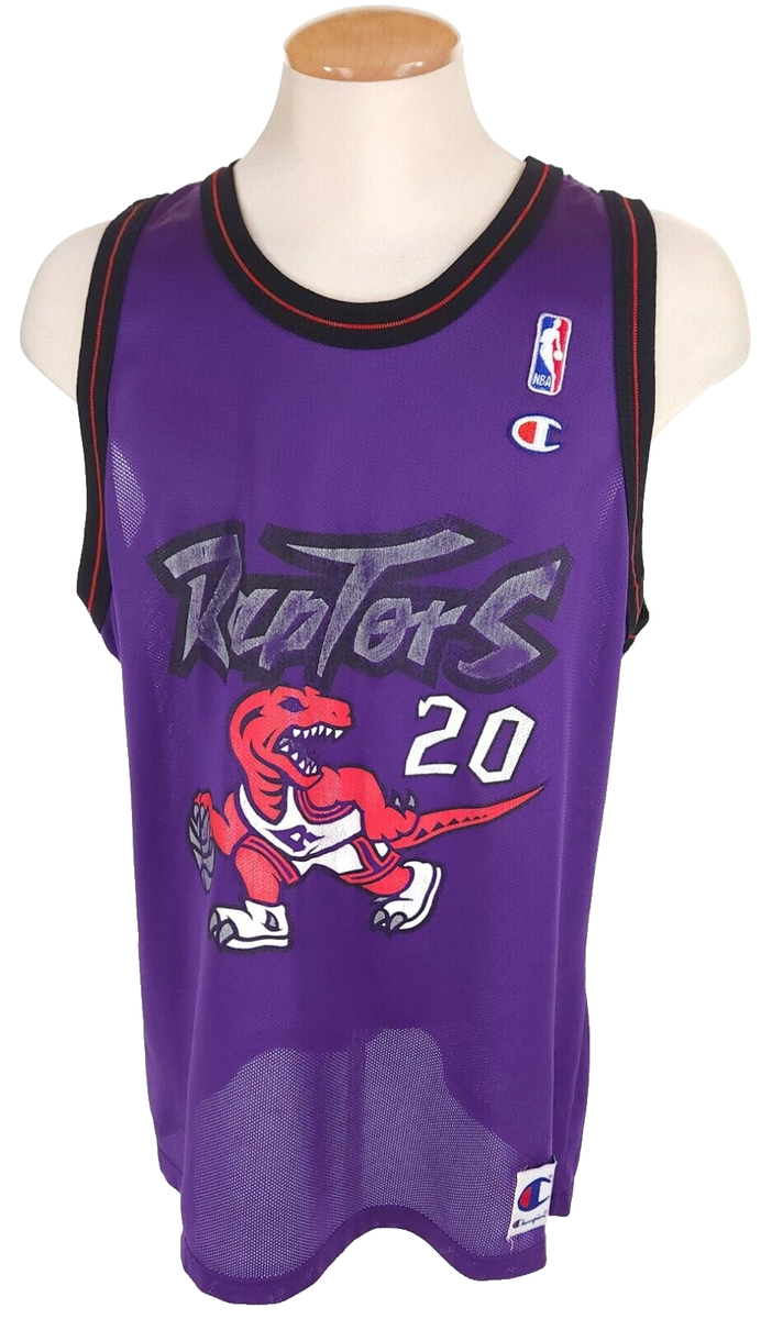 NBA チャンピオン　Raptors Stoudamire 20 ジャージ 紫 Vintage 90's NBA Champion Toronto Raptors Damon Stoudamire