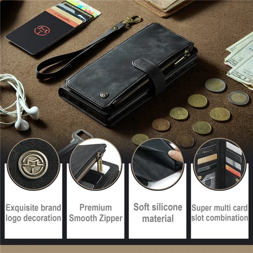 For Samsung S25 S24 S23 FE S22 S21 Detachable Magnetic Cover Leather Wallet Case - Picture 38 of 63