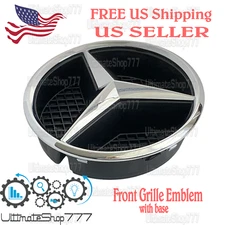 Front Grille Emblem with Base for Mercedes E-Class 2009–2016 200 250 300 350 400