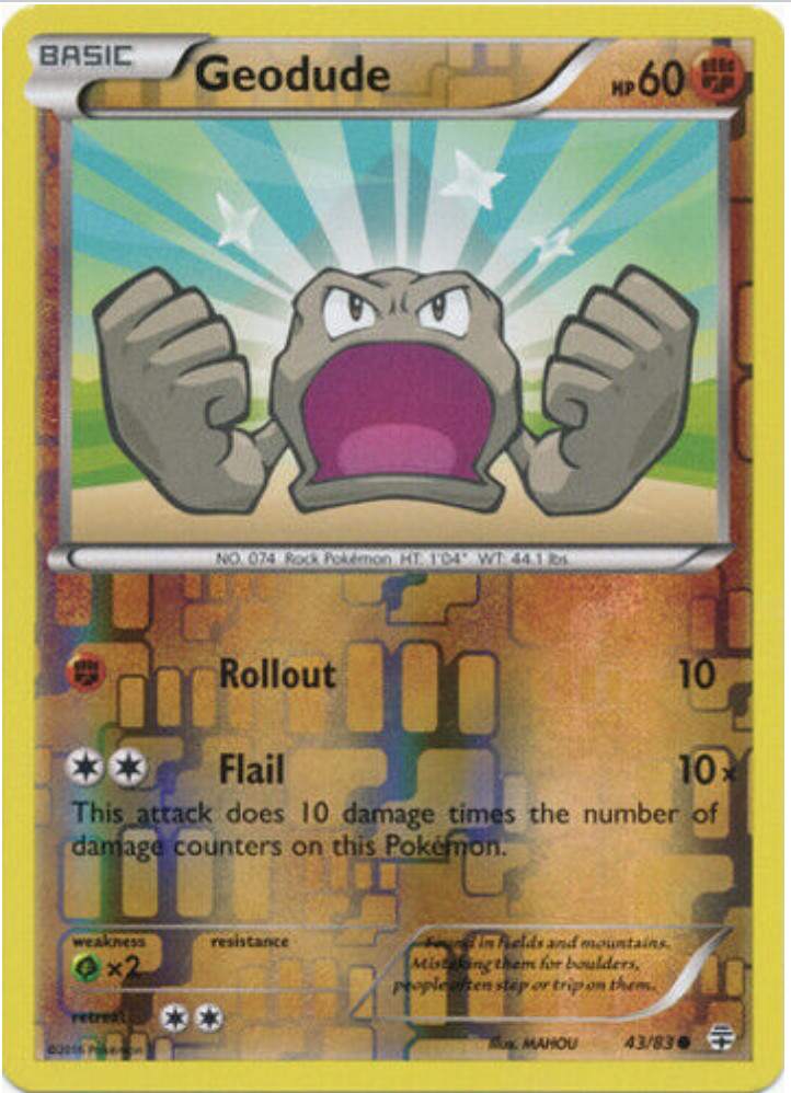 Pokemon -  Geodude - 43/83 - GENERATIONS - Reverse Holo - NM/M -New