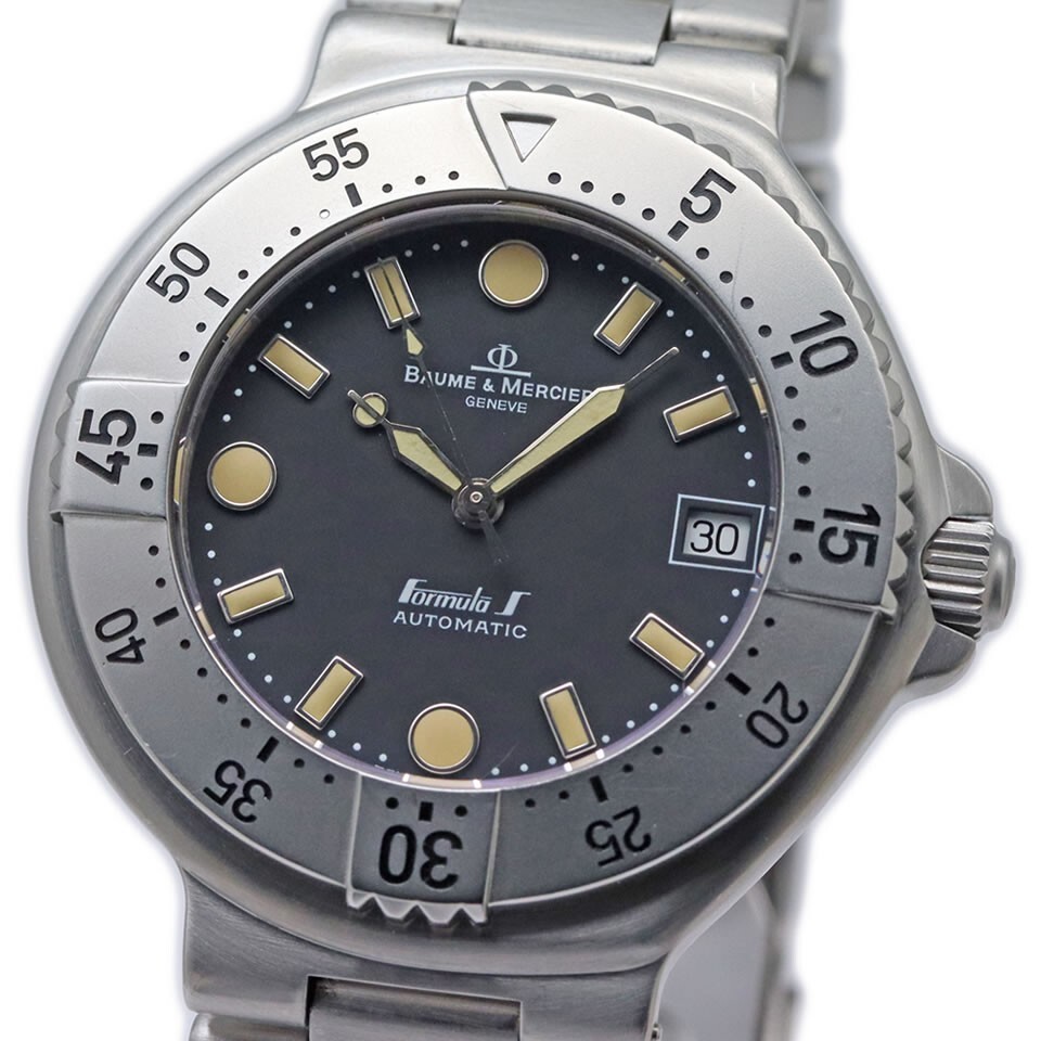 BAUME & MERCIER Formula S MV04FO25 Black dial 39mm with Box | eBay 