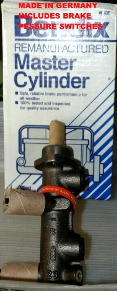 Master Cylinder VOLVO 144 VOLVO 145 164 Girling W/BRAKE SWITCHES MADE IN GERMANY - Image 2 of 3