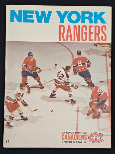 DEC 28, 1968 - MONTREAL CANADIENS vs NEW YORK RANGERS - MONTREAL FORUM - PROGRAM - Foto 1 di 6