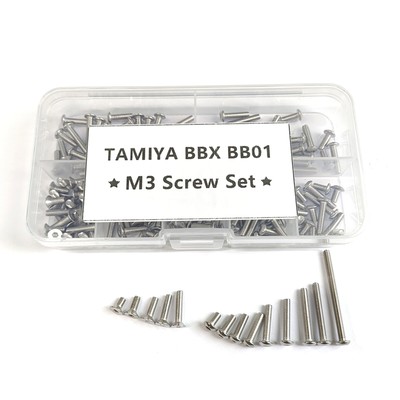 1 Set Stainless Steel M3 Hex Screws Kits For Tamiya BB01 BBX BB-01 1/10 RC