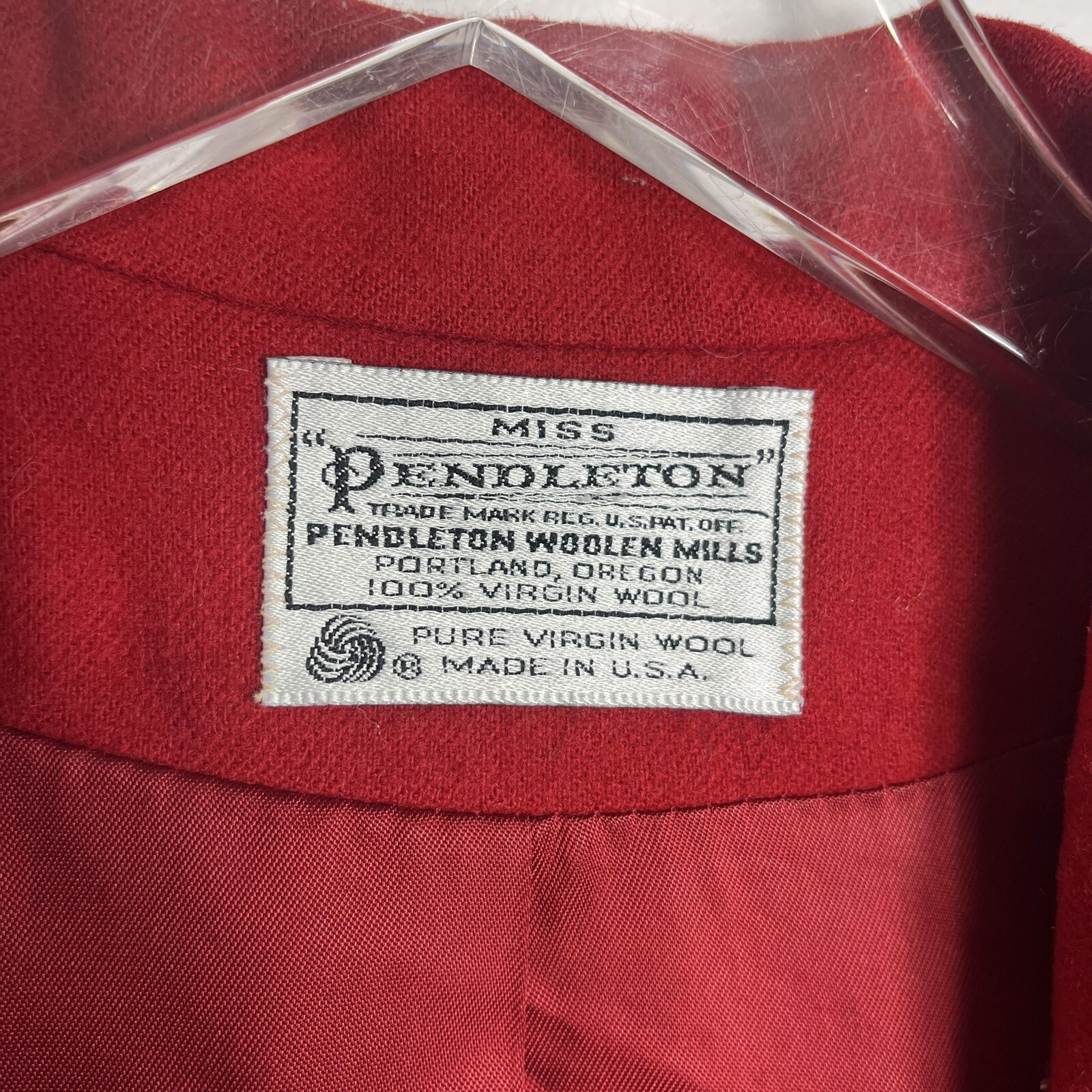 Pendleton One button Red  Wool Blazer size Medium - image 2