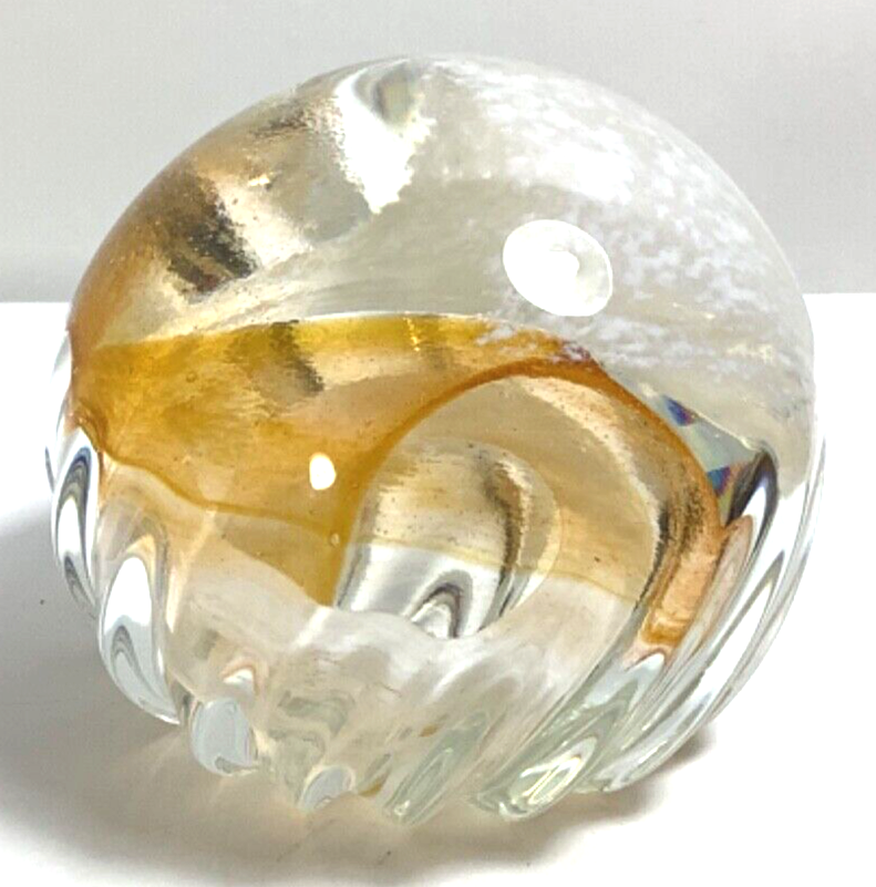 Art Glass Paperweight Caithness MISTY Scotland eBay