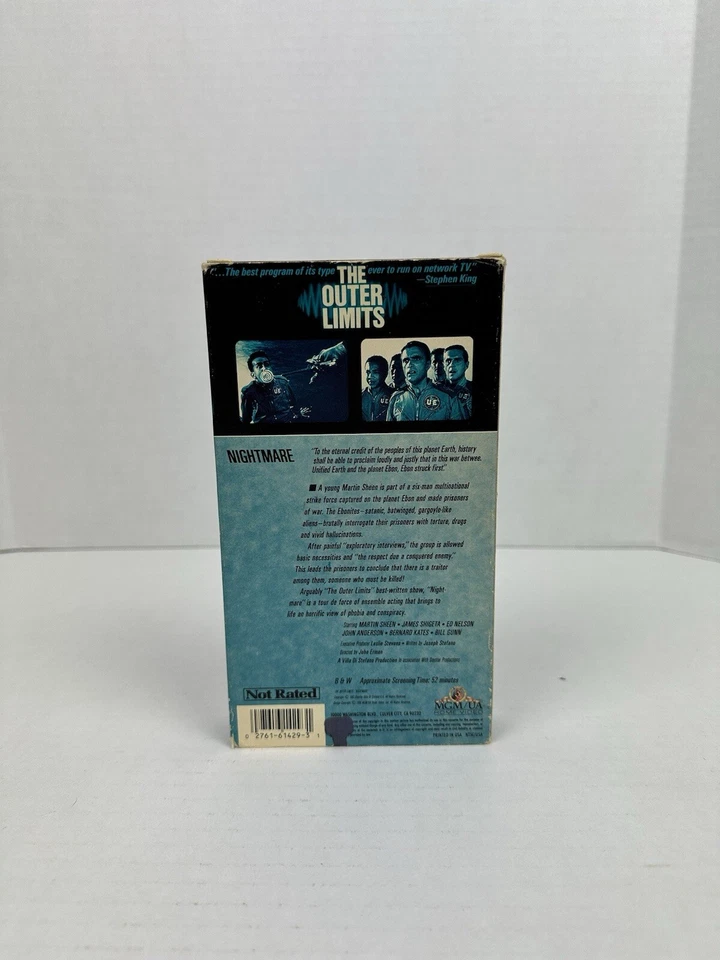 The Outer Limits VHS Tape NIGHTMARE Sci-Fi Movie Film Martin Sheen 1963/1988 Foto 3 de 4