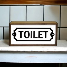 Light Box Toilet Sign | LED Bathroom Signage | Commercial Workplace Lighting