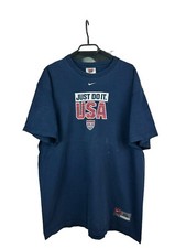 Vintage Nike USA Football Shirt Train Jersey Soccer Over Print Mens Size XL