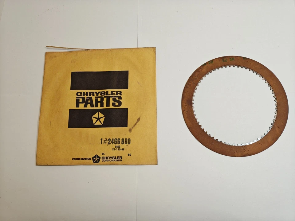 1965 - 1976 道奇普利茅斯自动变速器后离合器盘 2466800 NOS。 — 第 3/4 张图片