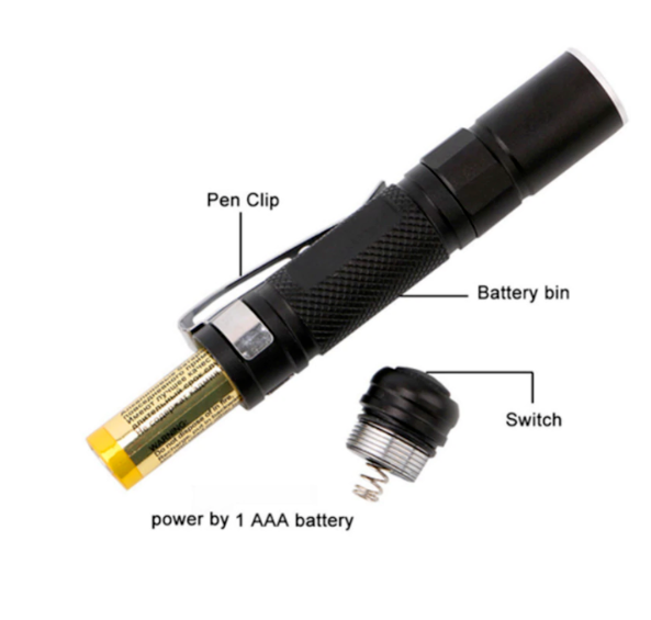 2000LM Pocket LED Flashlight – Mini Zoomable Torch, Waterproof & Ultra-Bright | 1-Mode High Lumen Pen Light