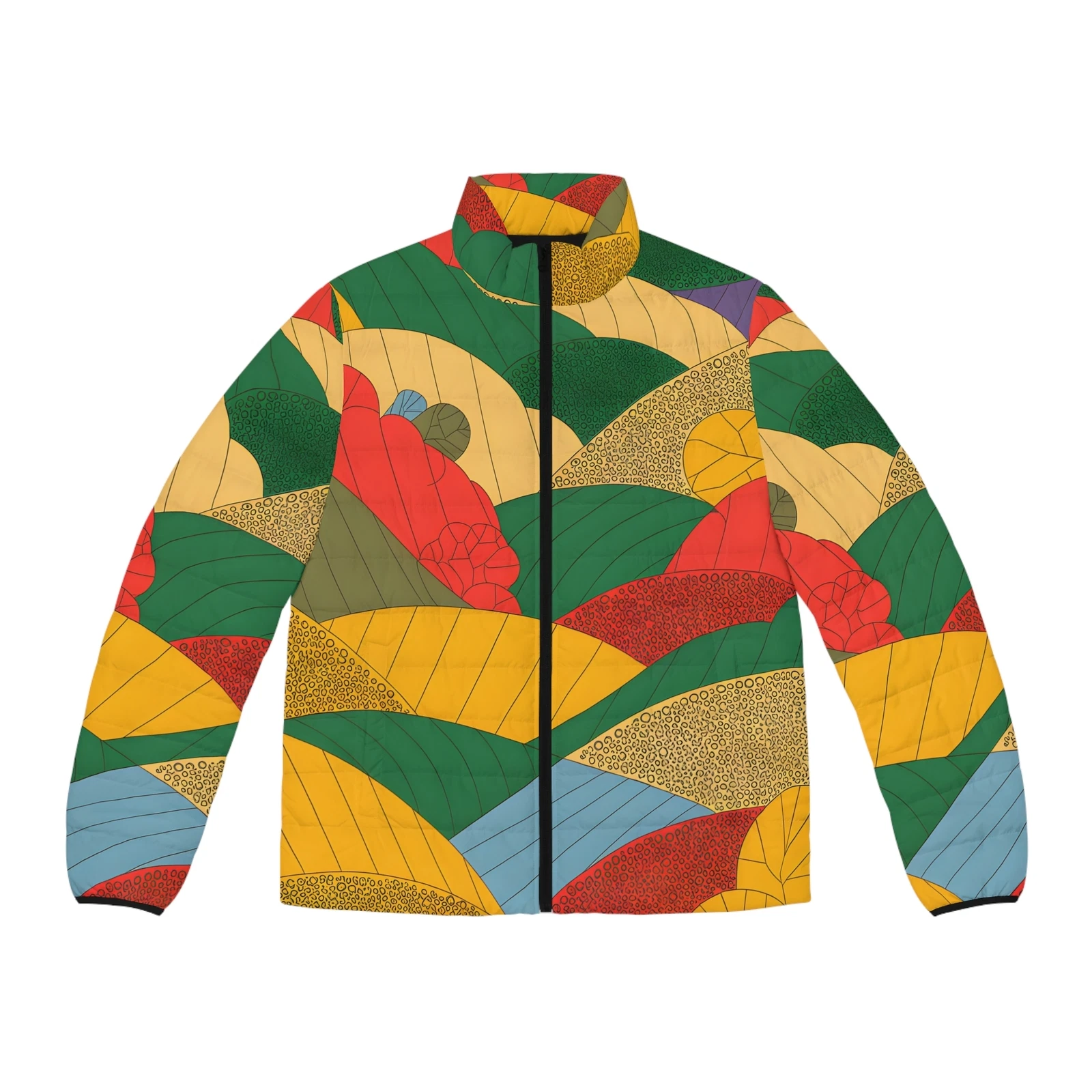 Outdoor Adventure Colorful Dot Forest Design Puffer Jacket Winter Warm Insulated
Opens in a new wind