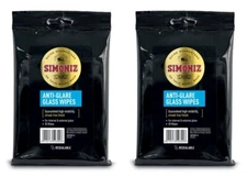 2x Simoniz Anti-Glare Streak Free Car Window Windscreen Glass Wipes - Pack of 20