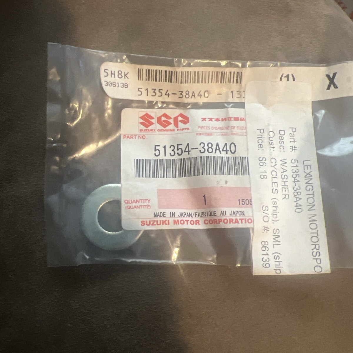 すず Suzuki 51354-38A40 - WASHER | eBay