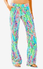 Lilly Pulitzer NWT 33" Florita Linen Pants Catch The Wave Size XS GRAIL 
