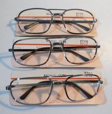 Vintage 3 Pc. Lot COTTET 1000 Unifit Gunmetal 58/20 Eyeglass Frame NOS L11