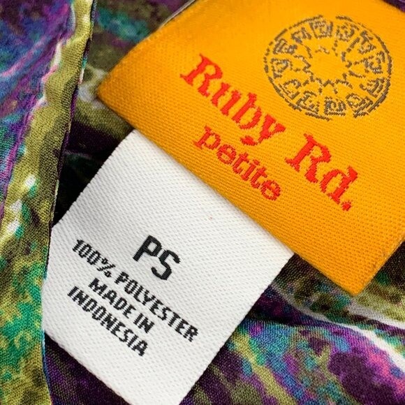 Ruby Rd Multicolor Stripes Blouse Lightweight Pet… - image 3