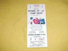 1977 Apple Bowl NAIA Championship Full Football Ticket Abilene Christian