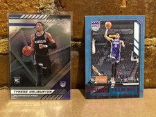 Tyrese Haliburton 2 Card- 21 Panini Chronicles XR RC #291 and Playbook Pink