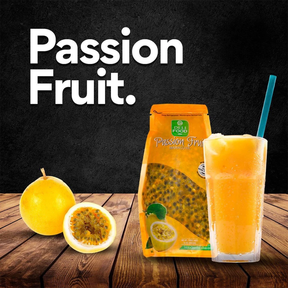 Passion Fruit Pulp Natural Maracuya Puree for Smoothies & Desserts No Sugar - Image 2 of 4