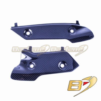 Yamaha 2015-2019 R1 R1S Carbon Fiber Exhaust Shield Guard Fairing Trims 2 pieces