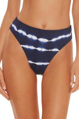 Danielle Tie Dye Banded High Waist Bikini Bottom, Marina, L