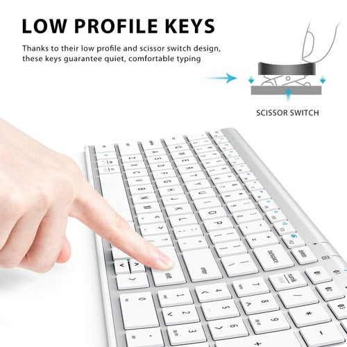 iClever BK10 Bluetooth Keyboard Multi Device Keyboard Rechargeable Bluetooth ... - Picture 3 of 7