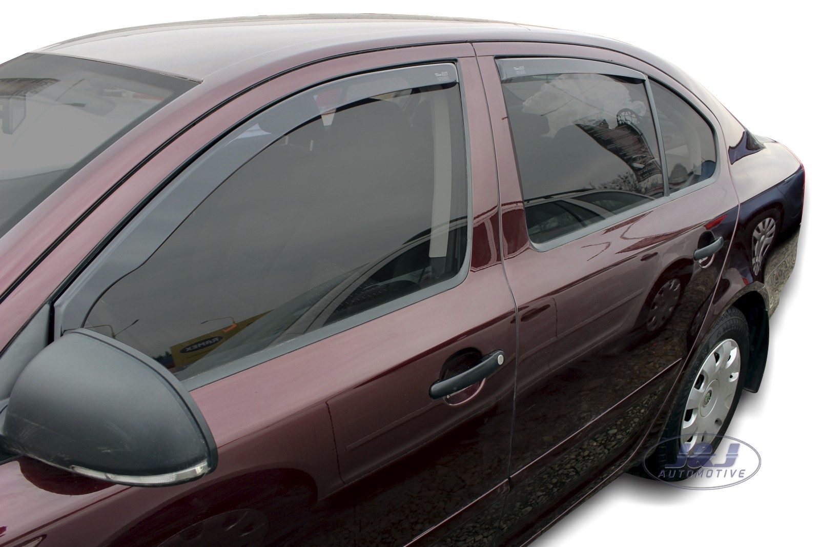 Déflecteurs d'air Skoda Octavia stop buée et sifflement vent vitres teintées HEKO 4Pcs