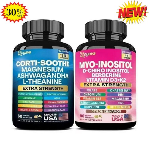 Corti-soothe Magnesium Ashwagandha L-theanine-Relieve Stress,Adrenal Support HOT
