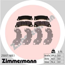Zimmermann brake pad set, disc brake 25007.168.1