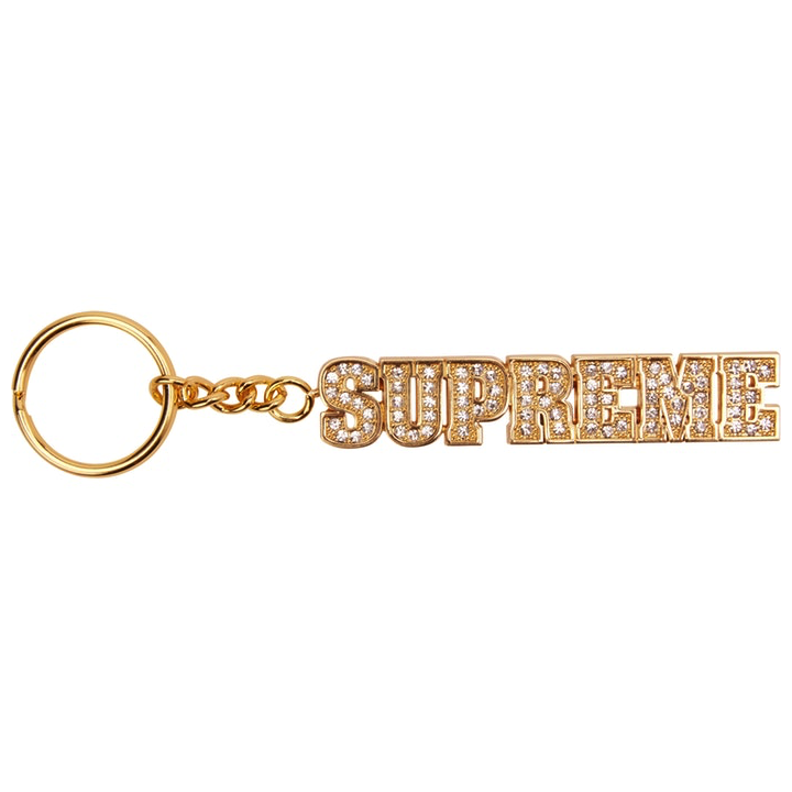 NWT Supreme NY Gold Block Logo Bling Faux Diamonds Metal NWT Supreme NY Gold Block Logo Bling Faux Diamonds Metal