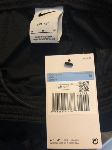Kids Nike Dri Fit Training Shorts Standard Fit Black Size Medium - Picture 5 of 7