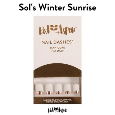 Red Aspen Press On Nails - Sol's Winter Sunrise - NIB