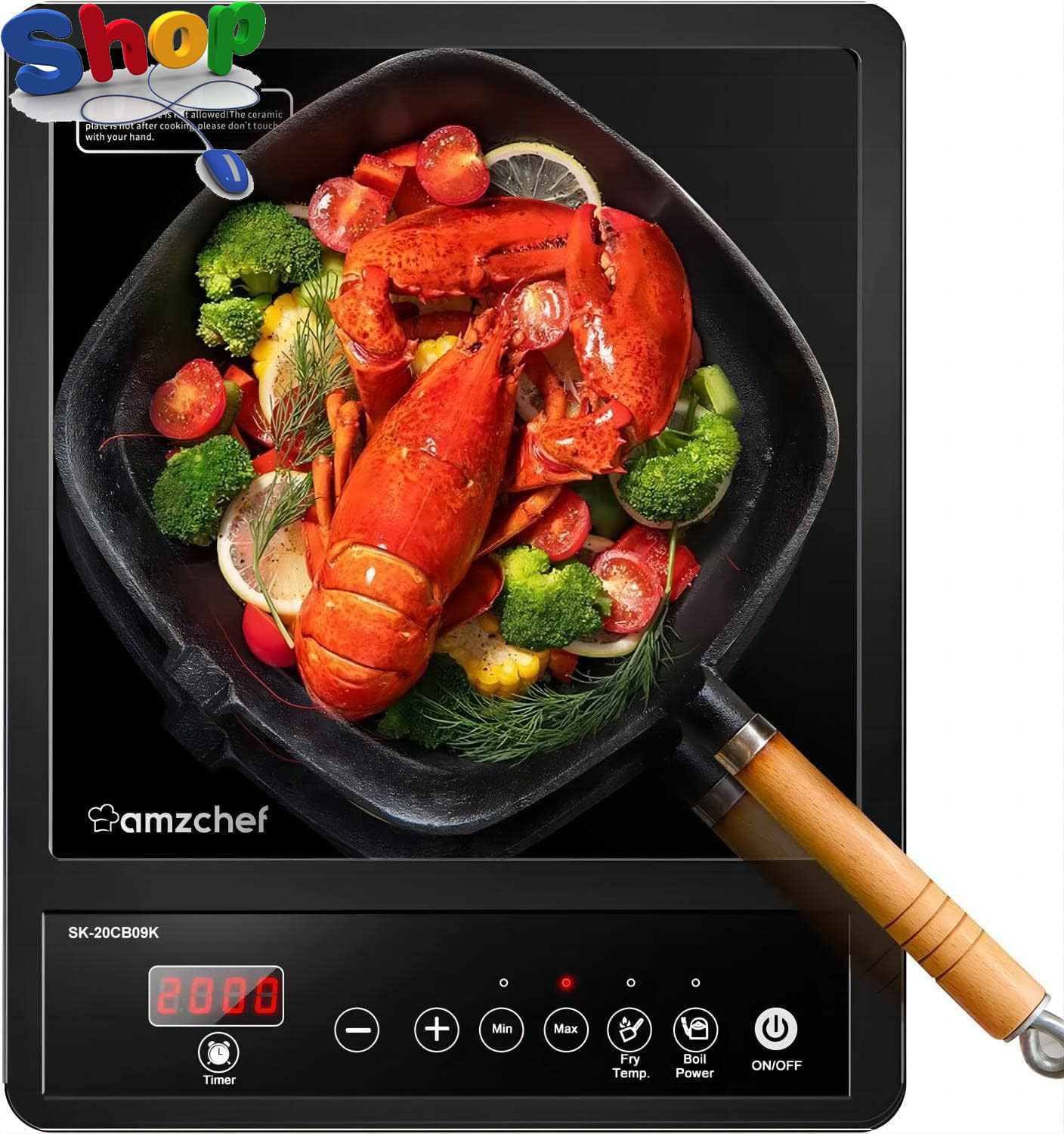 Single Induction Hob , Portable Induction Hob , 10 Temperature Settings