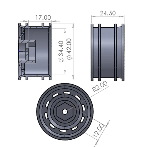 Aluminum Wheels Tires for Tamiya M-Chassis M-03 M-04 M-05 M-05Ra M06 SW-01 Mini - Picture 4 of 6