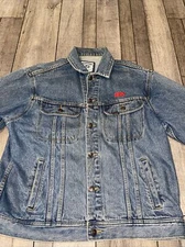 Vintage HBO Embroidered MEN Lee Riders Denim Jean Jacket VF Knitwear