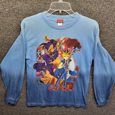 Vintage 1996 Yu-Gi-Oh Youth L Long Sleeve Lets Duel T-Shirt Anime