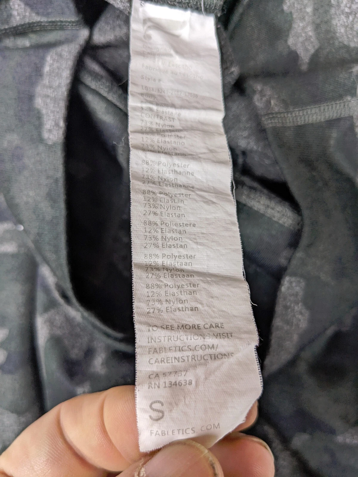 fabletics powerhold camo capri crop high waisted mesh leggings