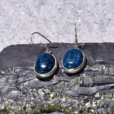 Apatit Ohrring, 925er Silber, Edelstein Ohrringe (3695), Edelsteinschmuck