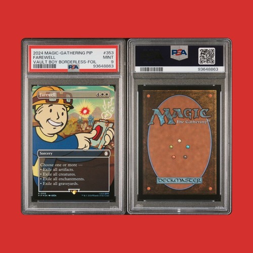 MTG Fallout Vaultboy Farewell Borderless Foil #353 PSA 9 - Picture 3 of 3