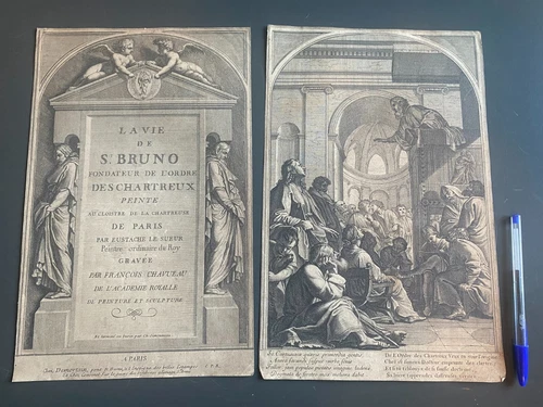 La Vie de st. Bruno - 17 engravings Eustache Le Sueur, engraved by Chauveau 1660