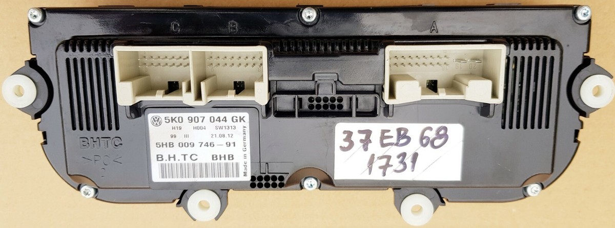 2012 VW Golf 6 VI Climate Control Panel Seat Heater A/C Switch