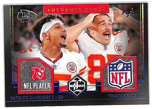 2023 PANINI LIMITED PATRICK MAHOMES TRAVIS KELCE NFL SHIELD DUOS PATCH #D 1/1