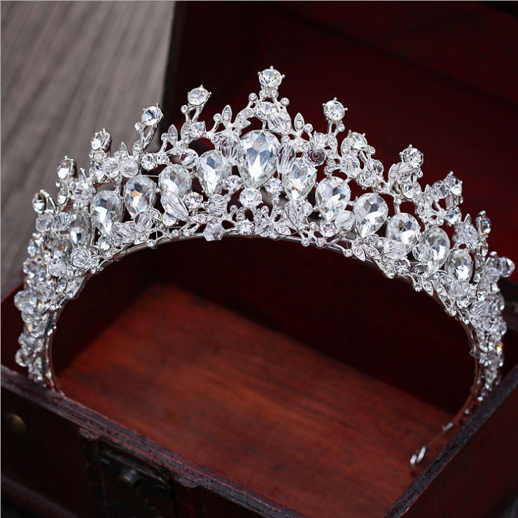 5cm Tall Large Drip Crystal Wedding Queen Princess Prom  display picture 1